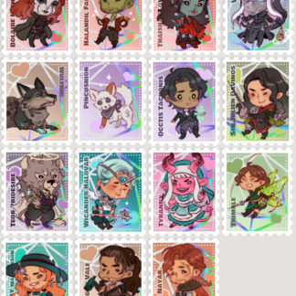 PREORDER -CR4 - Áraman cast - stamp sticker + foil